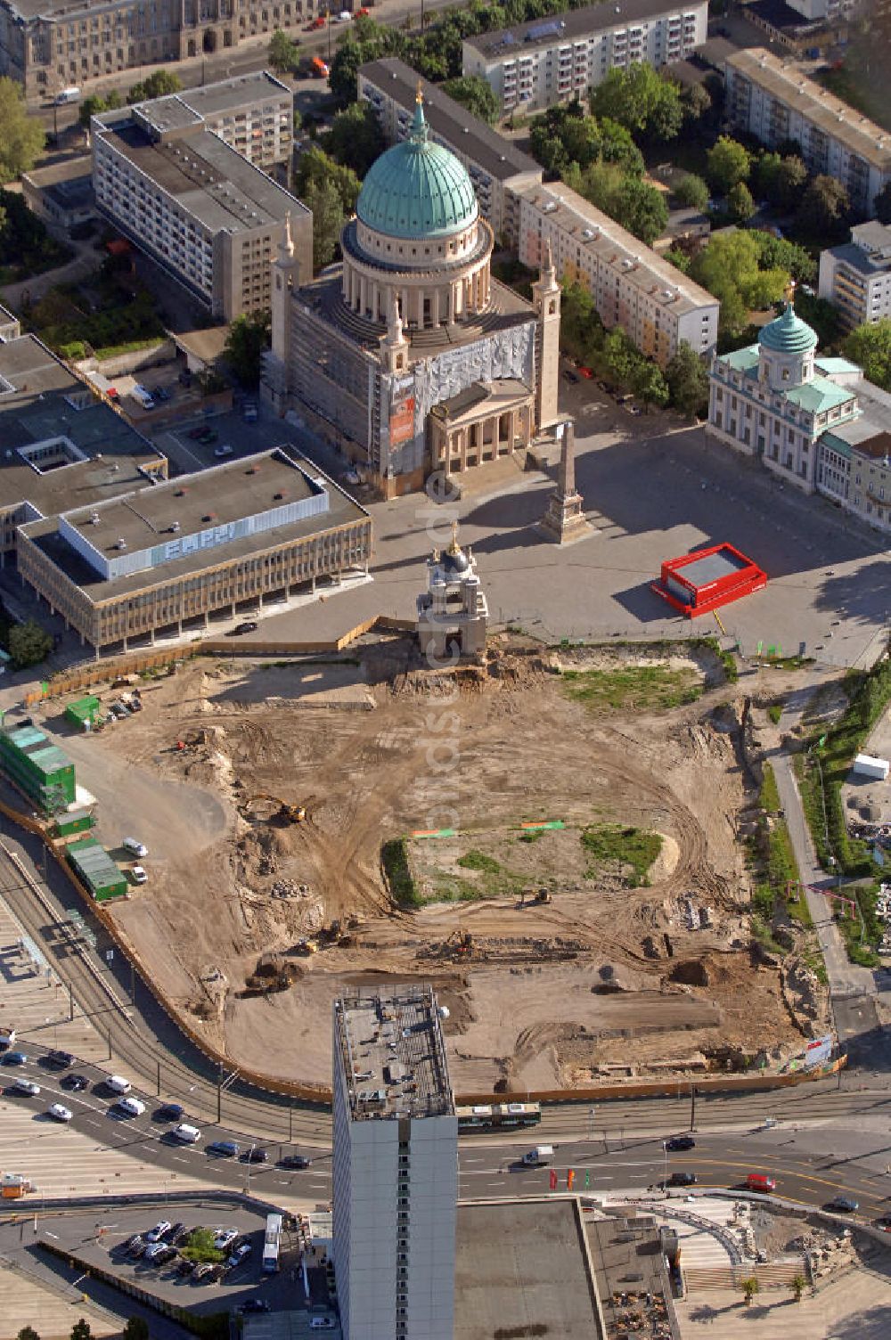 Potsdam aus der Vogelperspektive: Baustelle des Potsdamer Stadtschlosses