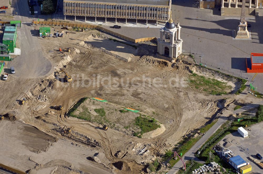 Potsdam aus der Vogelperspektive: Baustelle des Potsdamer Stadtschlosses