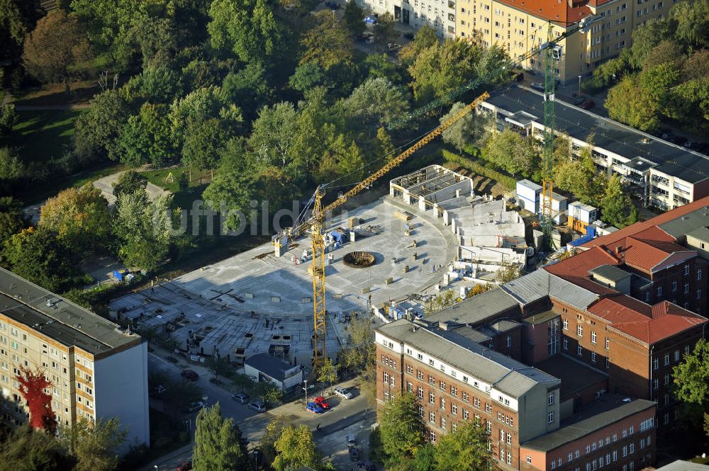 Luftbild Berlin - Baustelle des Prenzlauer Bogen in Berlin-Prenzlauer Berg