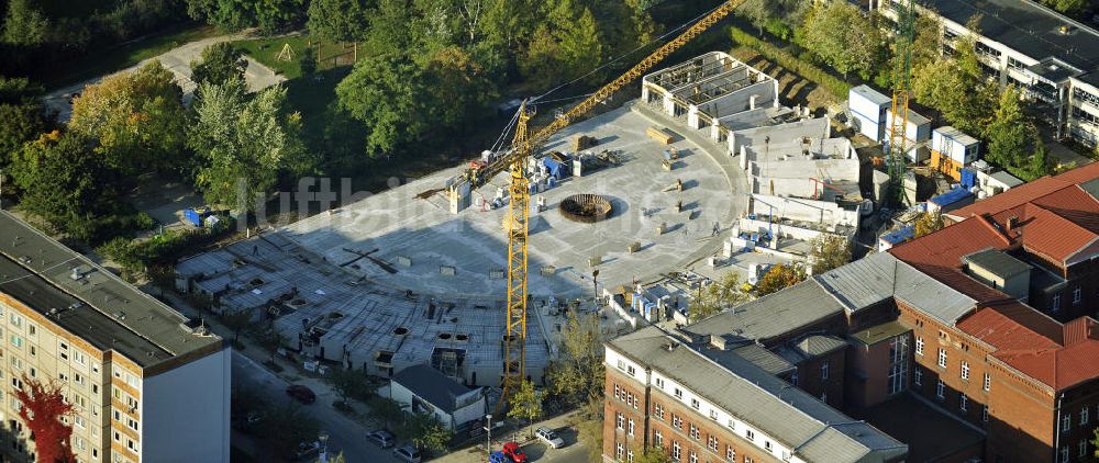 Luftaufnahme Berlin - Baustelle des Prenzlauer Bogen in Berlin-Prenzlauer Berg