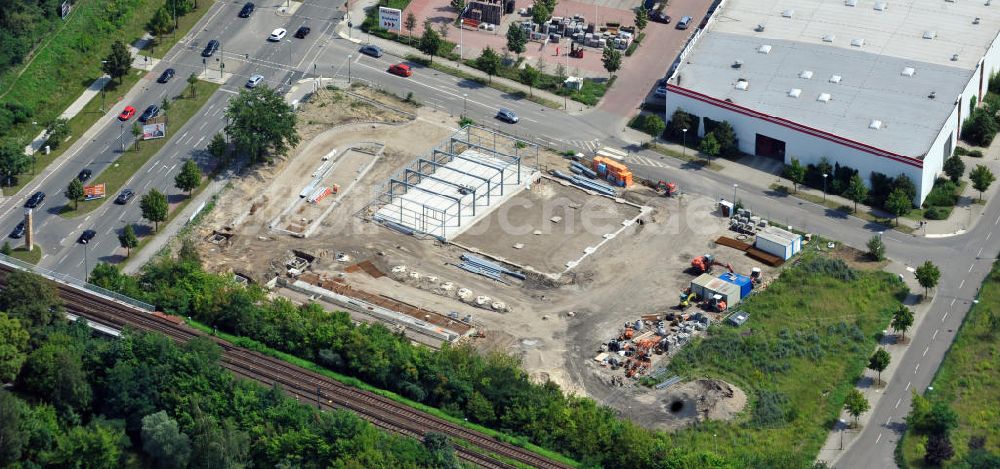 Luftaufnahme Berlin Biesdorf - Baustelle Projekt Boxenstopp ?Biesdorf? in Berlin