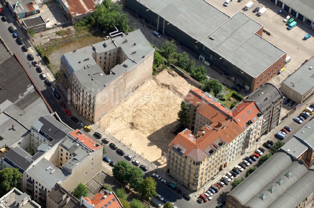 Berlin von oben - Baustelle von Quartier Mühlenberg in der Saarbrücker Straße in Berlin-Prenzlauer Berg