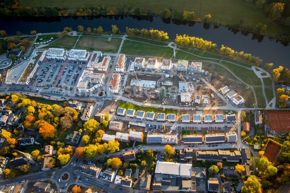 Luftbild Herdecke - Baustelle im Quartier Ruhr-Aue in Herdecke im Bundesland Nordrhein-Westfalen