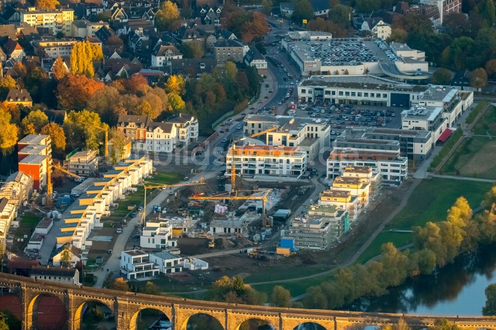 Luftaufnahme Herdecke - Baustelle im Quartier Ruhr-Aue in Herdecke im Bundesland Nordrhein-Westfalen