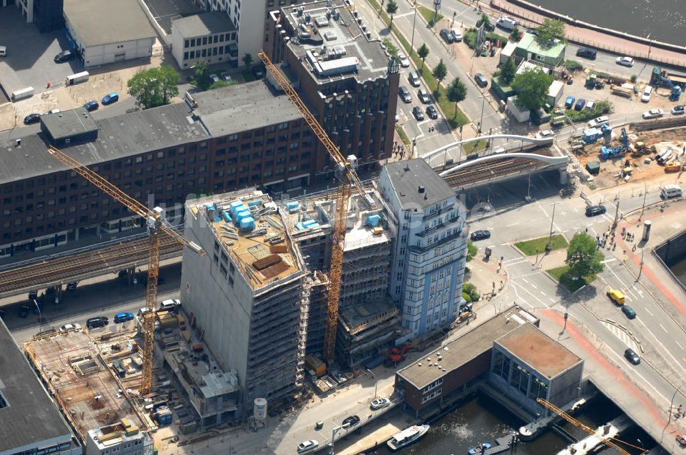 Hamburg von oben - Baustelle am Rödingsmarkt in Hamburg