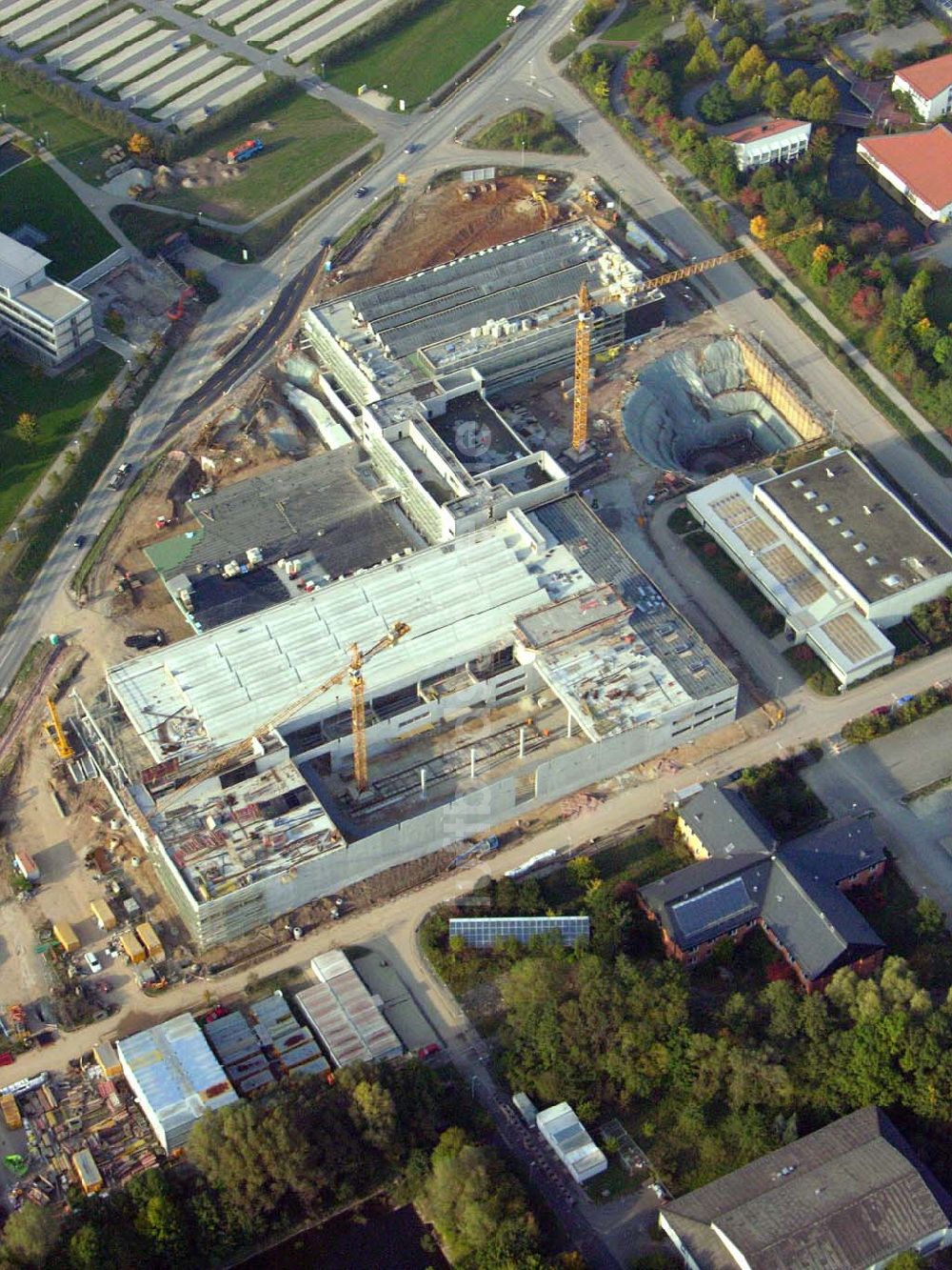 Luftaufnahme Coburg / Bayern - Baustelle Rechen- und Logistikzentrum der HUK-Coburg 08.10.2005