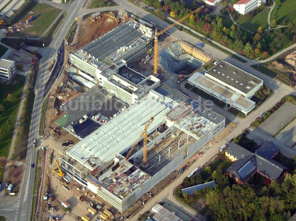 Coburg / Bayern aus der Vogelperspektive: Baustelle Rechen- und Logistikzentrum der HUK-Coburg 08.10.2005