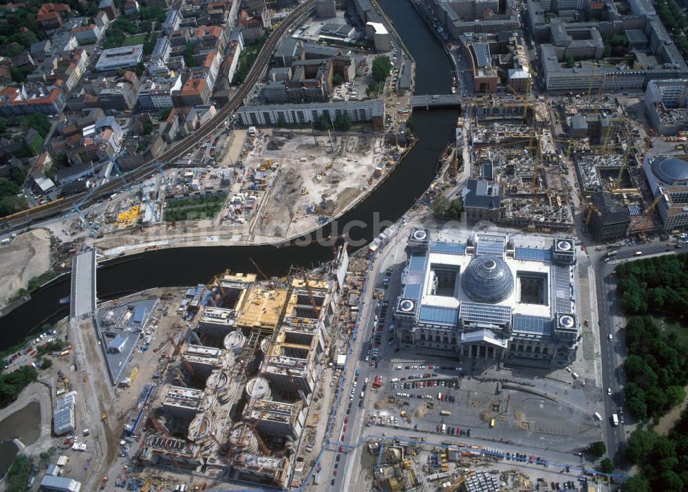 Berlin aus der Vogelperspektive: Baustelle Regierungsviertel Berlin