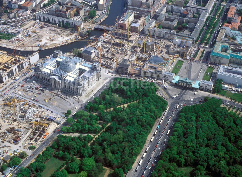 Luftaufnahme Berlin - Baustelle Regierungsviertel Berlin