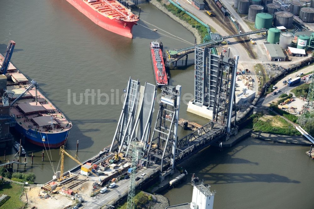 Luftbild Hamburg - Baustelle Rethe-Hubbrücke in Hamburg-Mitte / Wilhelmsburg