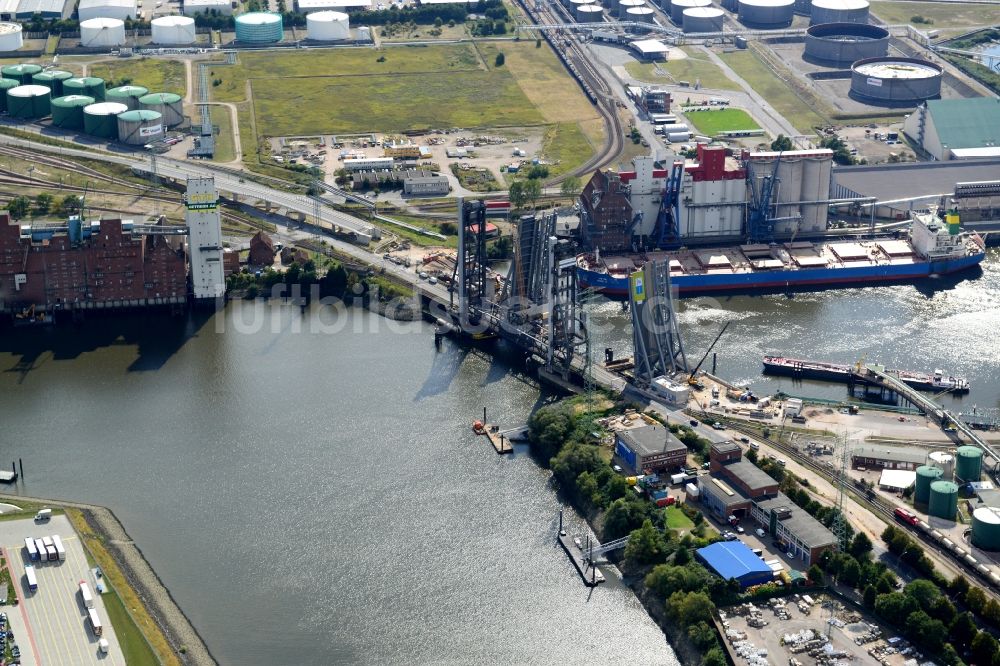 Hamburg aus der Vogelperspektive: Baustelle Rethe-Hubbrücke in Hamburg-Mitte / Wilhelmsburg