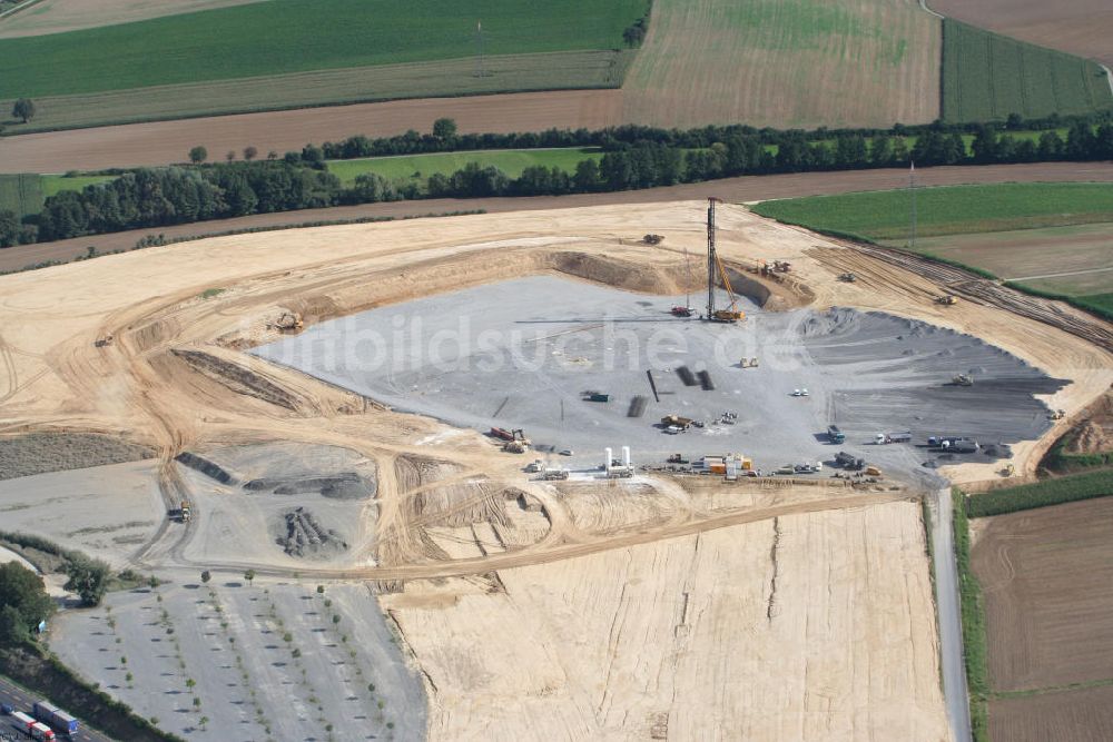 Sinsheim von oben - Baustelle der Rhein-Neckar-Arena in Sinsheim