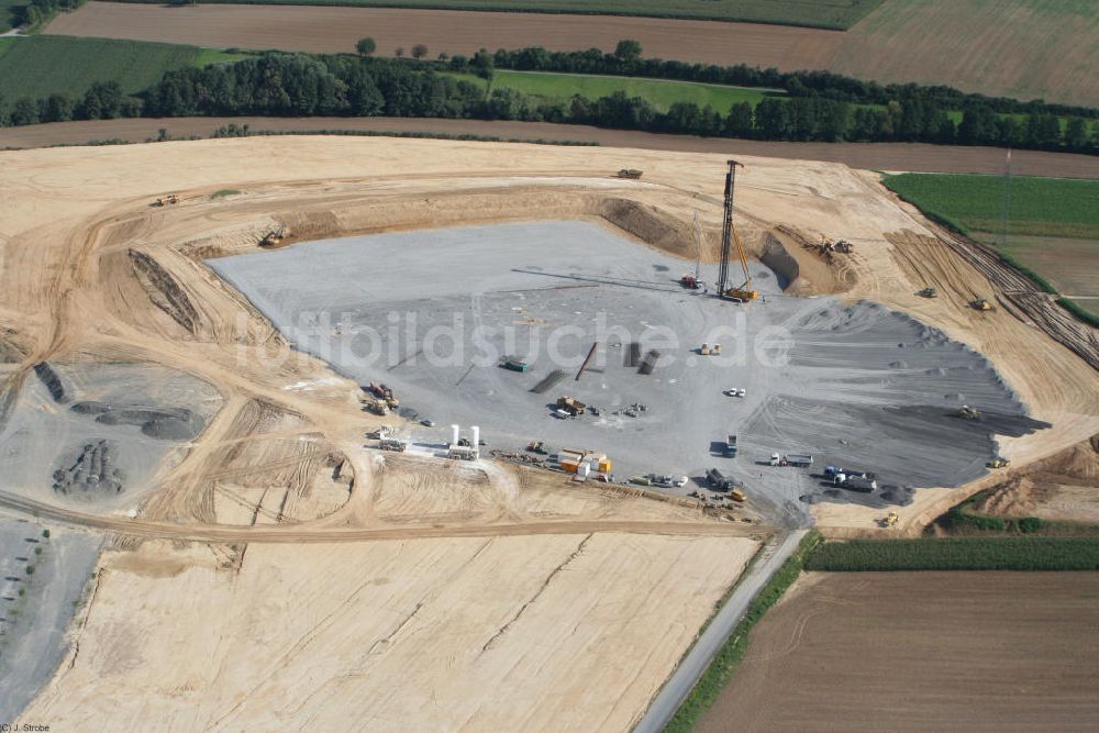 Sinsheim aus der Vogelperspektive: Baustelle der Rhein-Neckar-Arena in Sinsheim