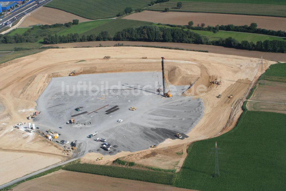 Luftaufnahme Sinsheim - Baustelle der Rhein-Neckar-Arena in Sinsheim