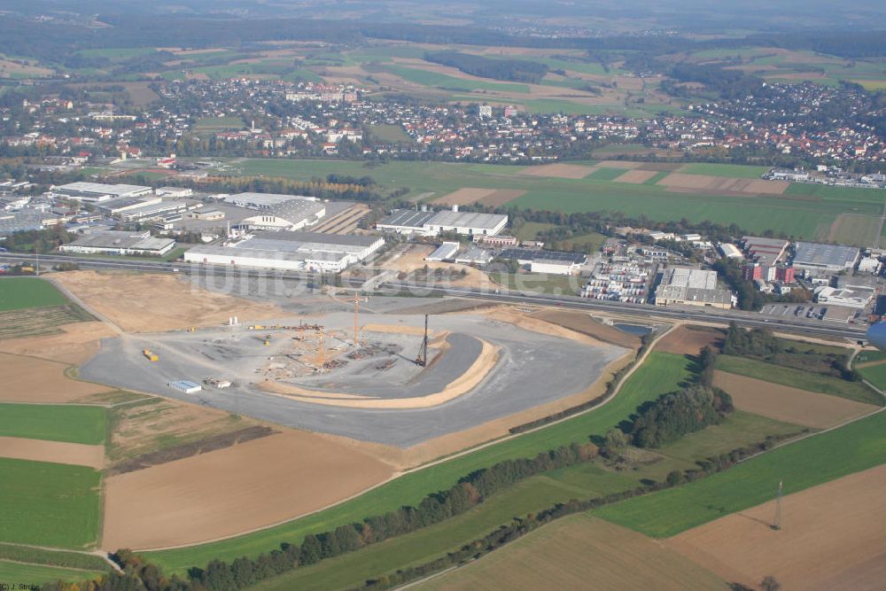 Sinsheim aus der Vogelperspektive: Baustelle der Rhein-Neckar-Arena in Sinsheim