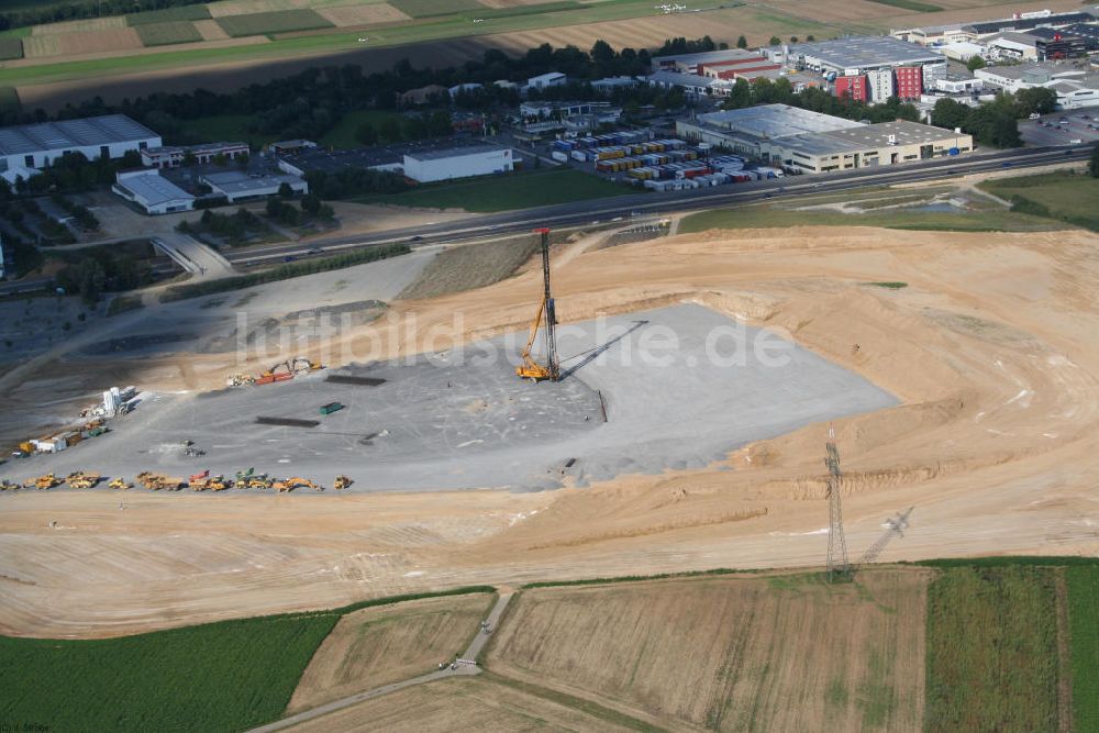 Luftaufnahme Sinsheim - Baustelle der Rhein-Neckar-Arena in Sinsheim