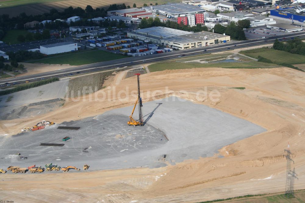 Sinsheim von oben - Baustelle der Rhein-Neckar-Arena in Sinsheim