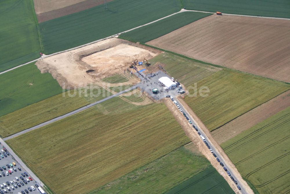 Luftaufnahme Sinsheim - Baustelle der Rhein-Neckar-Arena in Sinsheim