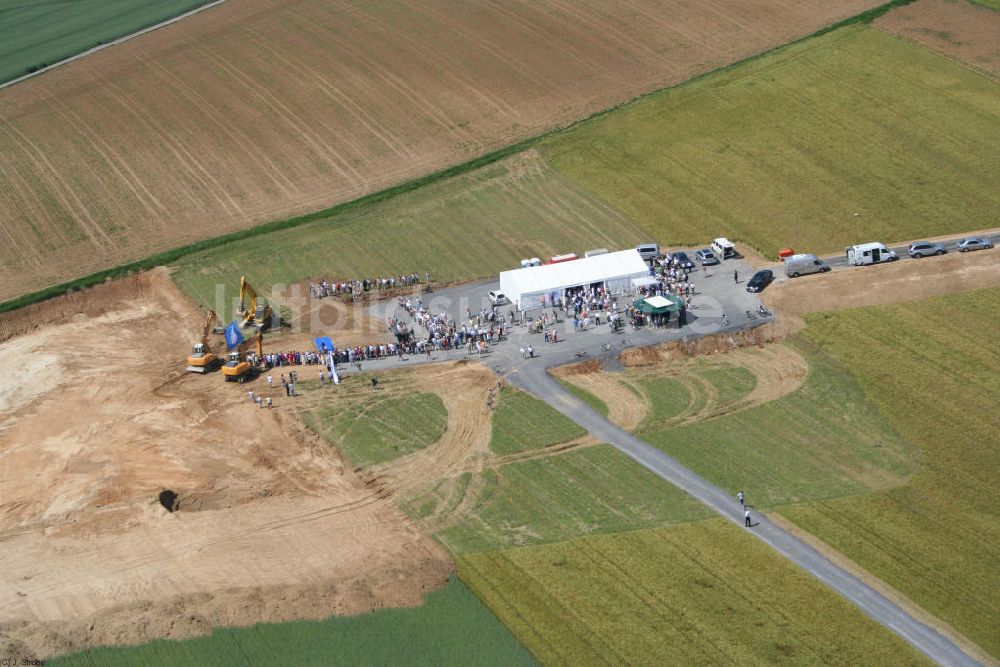 Sinsheim von oben - Baustelle der Rhein-Neckar-Arena in Sinsheim