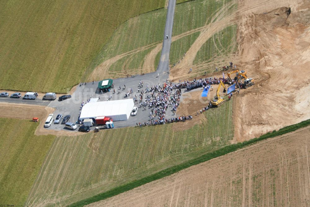 Luftaufnahme Sinsheim - Baustelle der Rhein-Neckar-Arena in Sinsheim