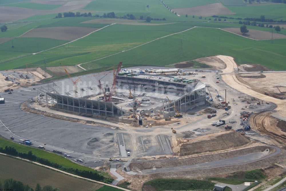 Sinsheim von oben - Baustelle der Rhein-Neckar-Arena in Sinsheim