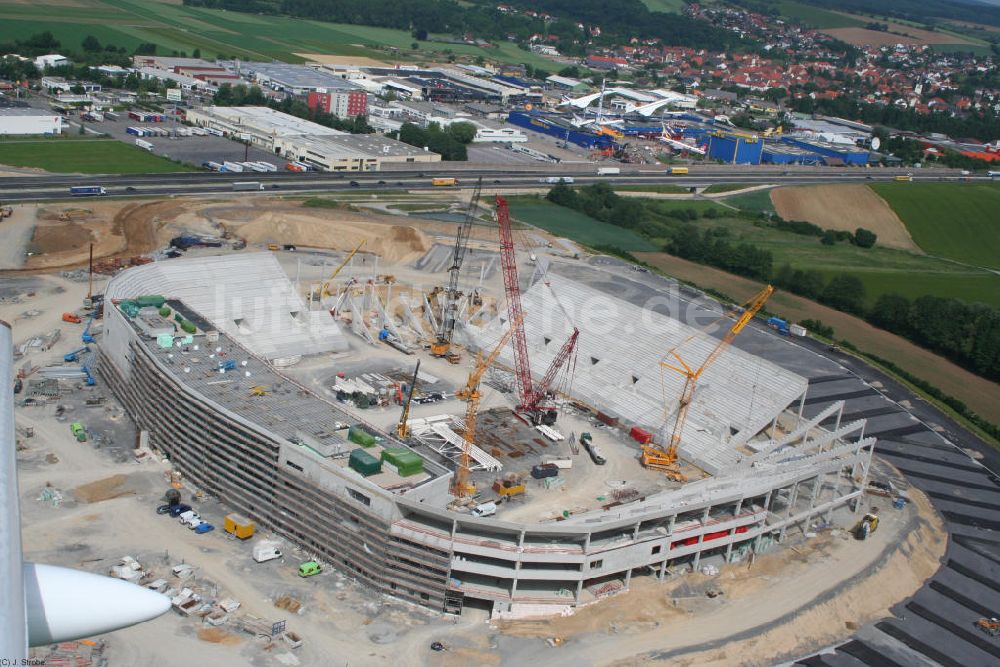 Sinsheim von oben - Baustelle der Rhein-Neckar-Arena in Sinsheim