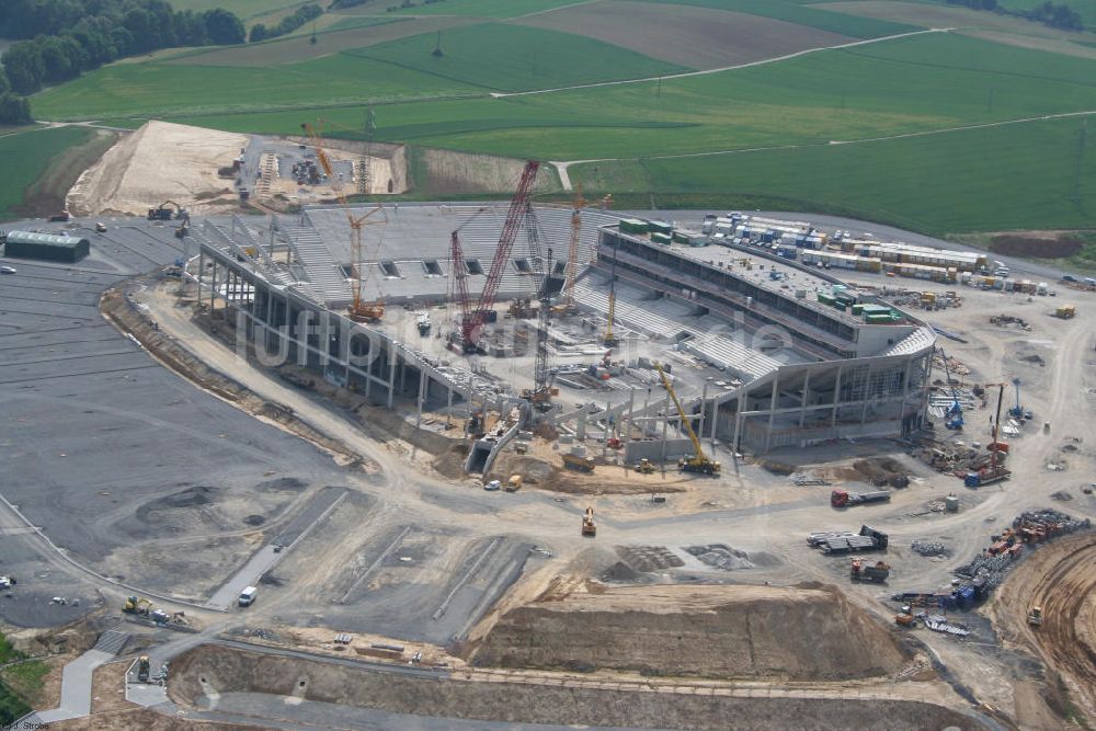 Luftbild Sinsheim - Baustelle der Rhein-Neckar-Arena in Sinsheim