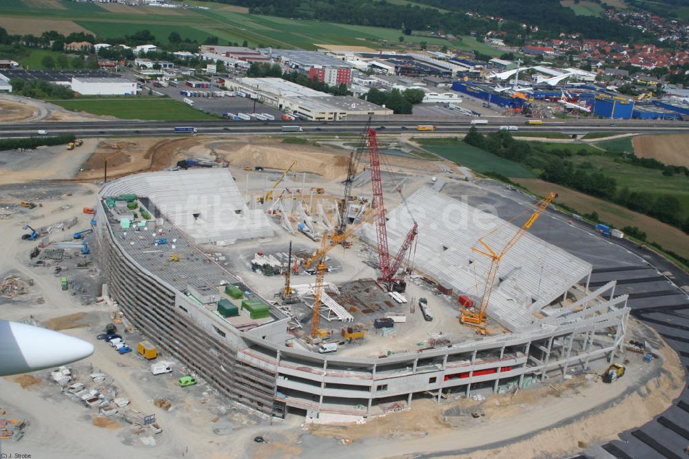 Luftaufnahme Sinsheim - Baustelle der Rhein-Neckar-Arena in Sinsheim