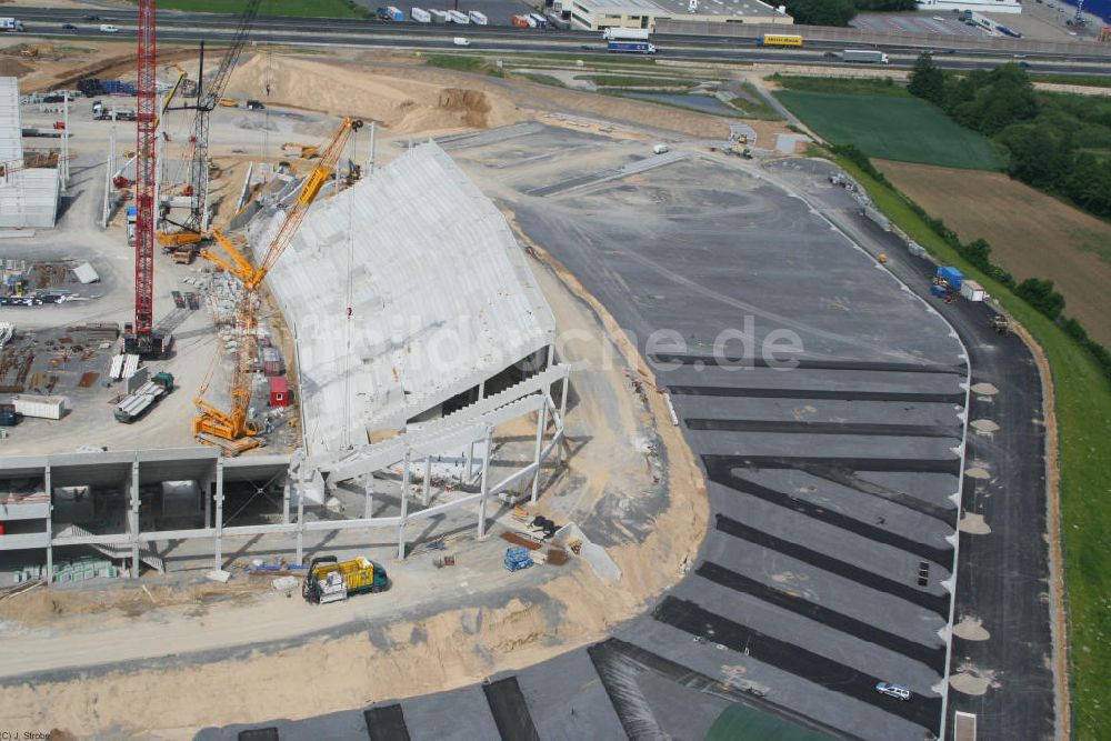 Sinsheim aus der Vogelperspektive: Baustelle der Rhein-Neckar-Arena in Sinsheim