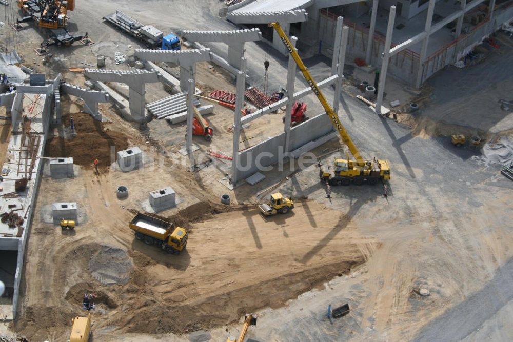 Luftaufnahme Sinsheim - Baustelle der Rhein-Neckar-Arena in Sinsheim