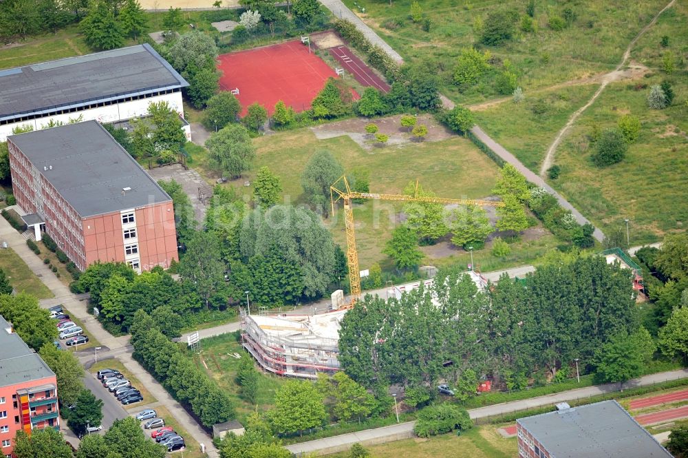 Luftbild Berlin - Baustelle und Rohbau in Berlin Hellersdorf