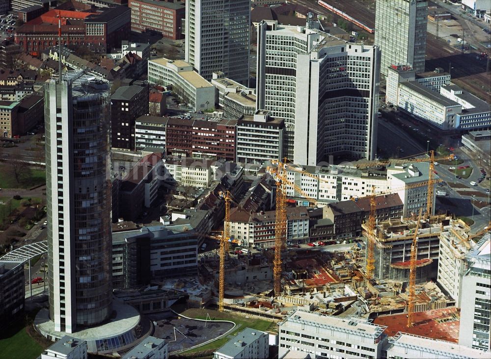 Luftaufnahme Essen - Baustelle der RWE-Konzernzentrale in Essen in Nordrhein-Westfalen