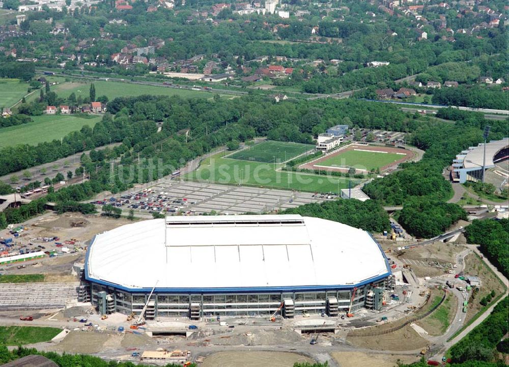 Luftbild Gelsenkirchen - Baustelle Schalke-Arena