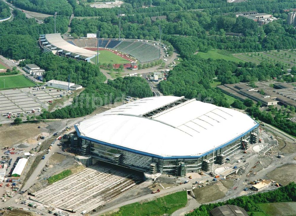 Gelsenkirchen aus der Vogelperspektive: Baustelle Schalke-Arena