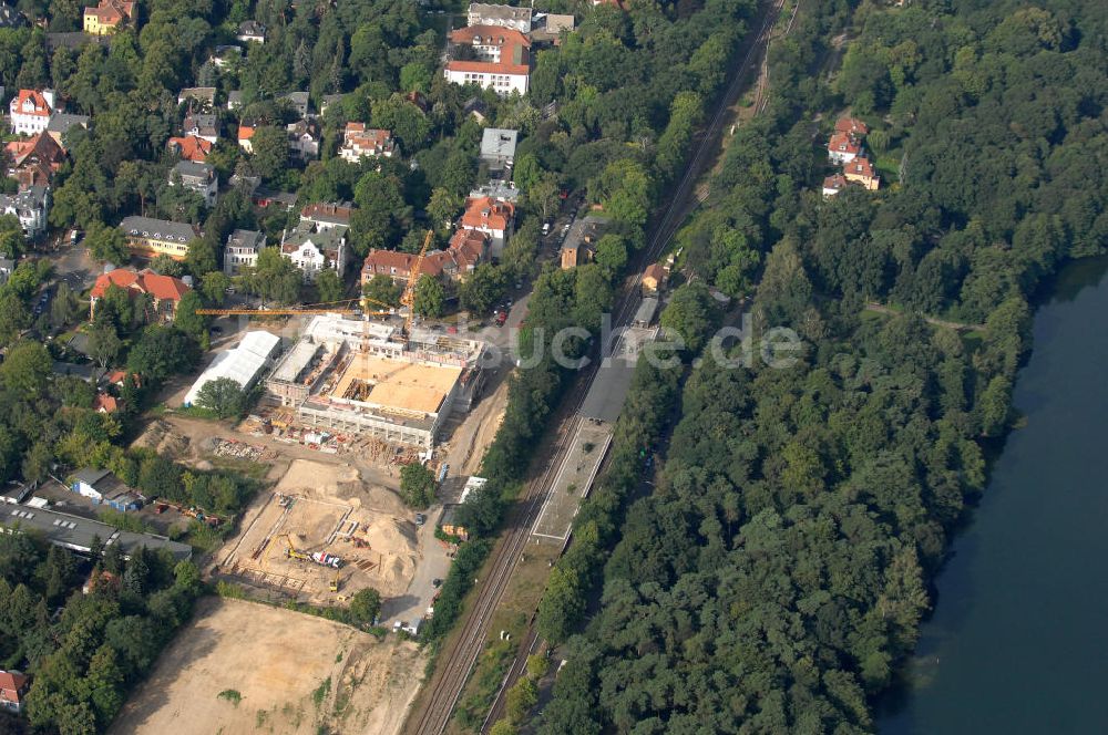 Berlin aus der Vogelperspektive: Baustelle am Schlachtensee