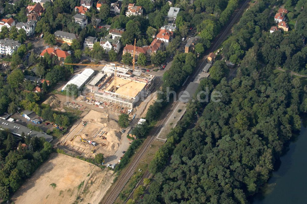 Luftbild Berlin - Baustelle am Schlachtensee