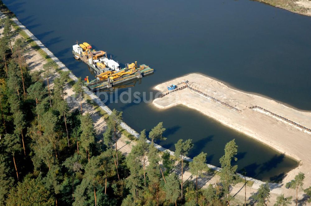 Wusterwitz aus der Vogelperspektive: Baustelle der 2. Schleuse Wusterwitz