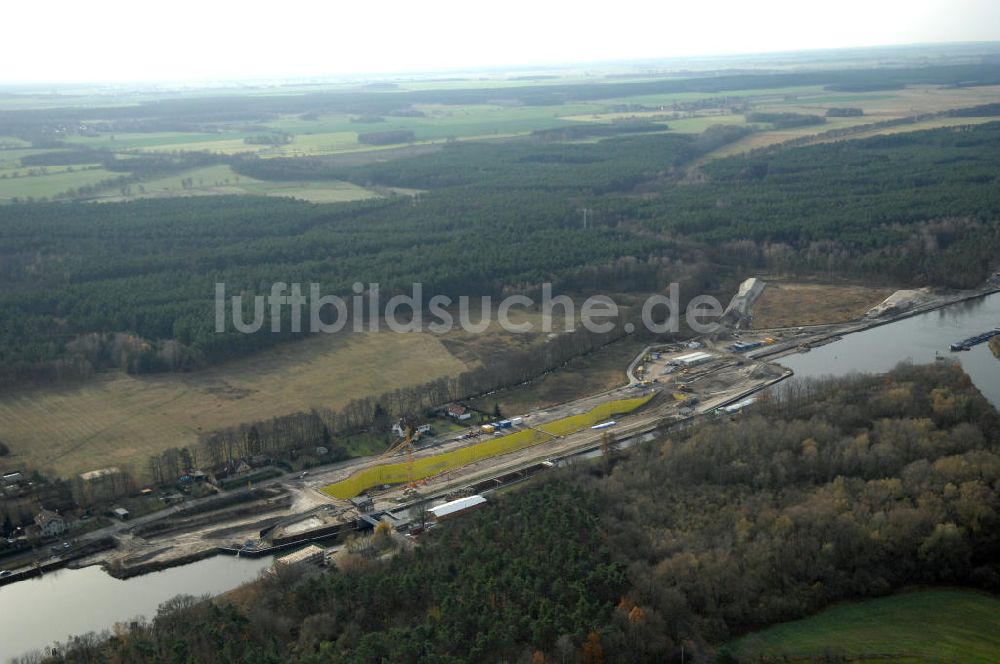 Wusterwitz aus der Vogelperspektive: Baustelle der 2. Schleuse Wusterwitz