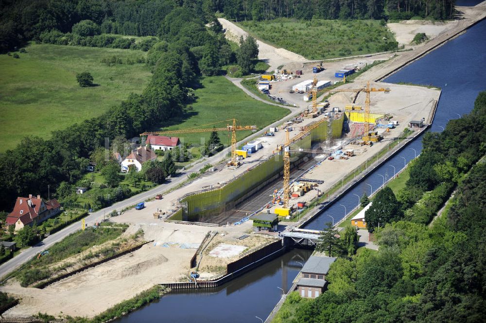 Wusterwitz aus der Vogelperspektive: Baustelle der 2. Schleuse Wusterwitz