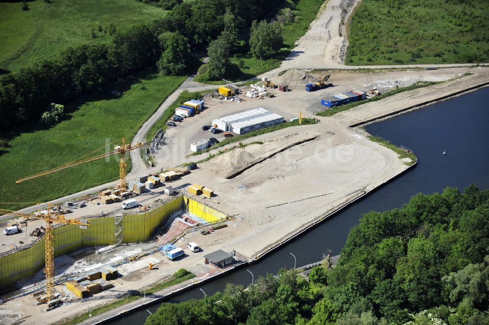 Wusterwitz aus der Vogelperspektive: Baustelle der 2. Schleuse Wusterwitz