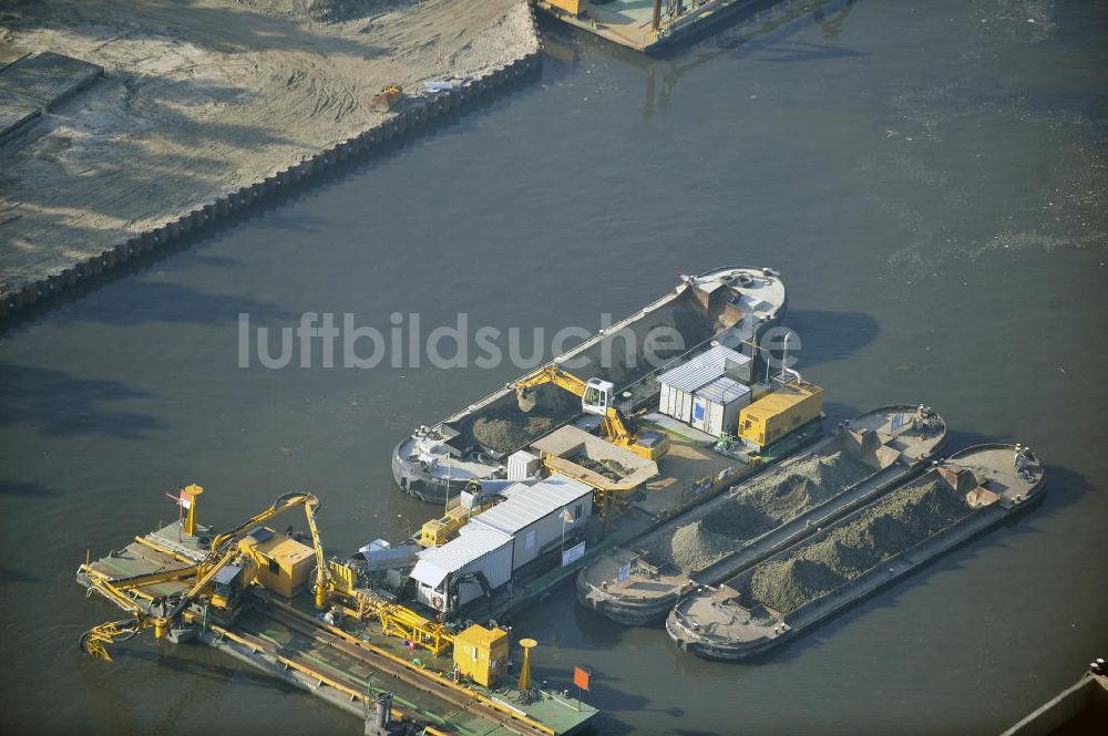 Wusterwitz aus der Vogelperspektive: Baustelle der 2. Schleuse Wusterwitz