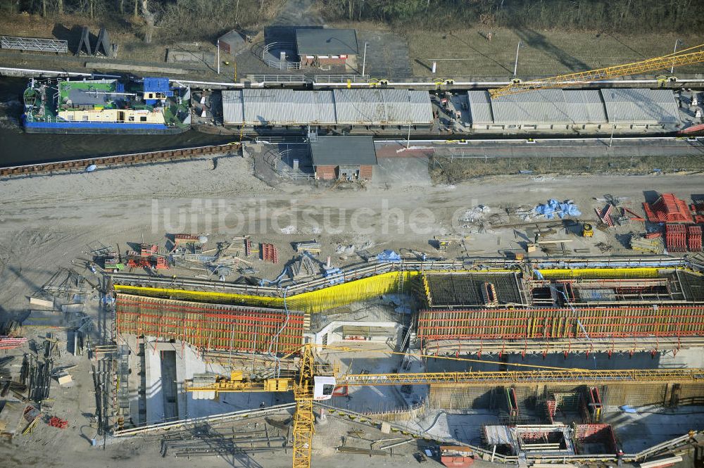 Wusterwitz aus der Vogelperspektive: Baustelle der 2. Schleuse Wusterwitz