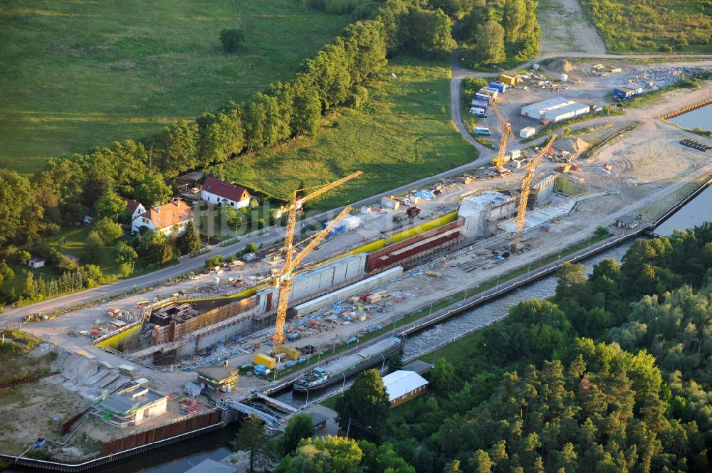 Wusterwitz aus der Vogelperspektive: Baustelle der 2. Schleuse Wusterwitz am Elbe-Havel-Kanal