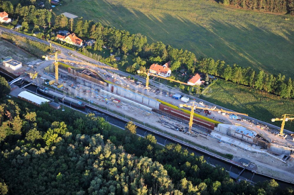 Luftbild Wusterwitz - Baustelle der 2. Schleuse Wusterwitz am Elbe-Havel-Kanal