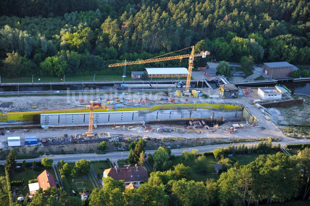 Wusterwitz aus der Vogelperspektive: Baustelle der 2. Schleuse Wusterwitz am Elbe-Havel-Kanal