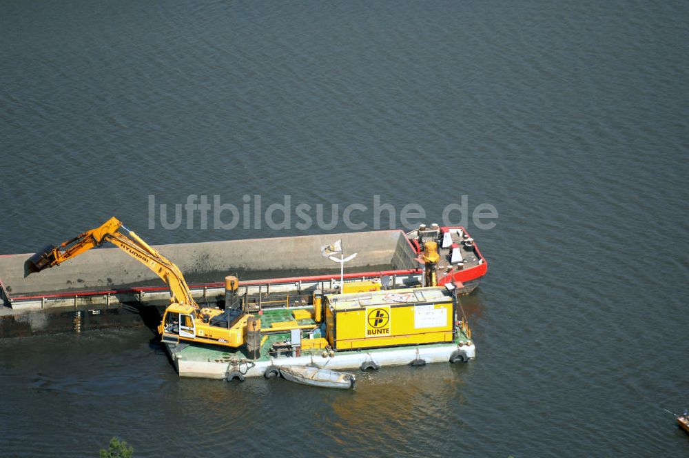 Luftbild WUSTERWITZ - Baustelle Schleuse in Wusterwitz am Elbe-Havel-Kanal