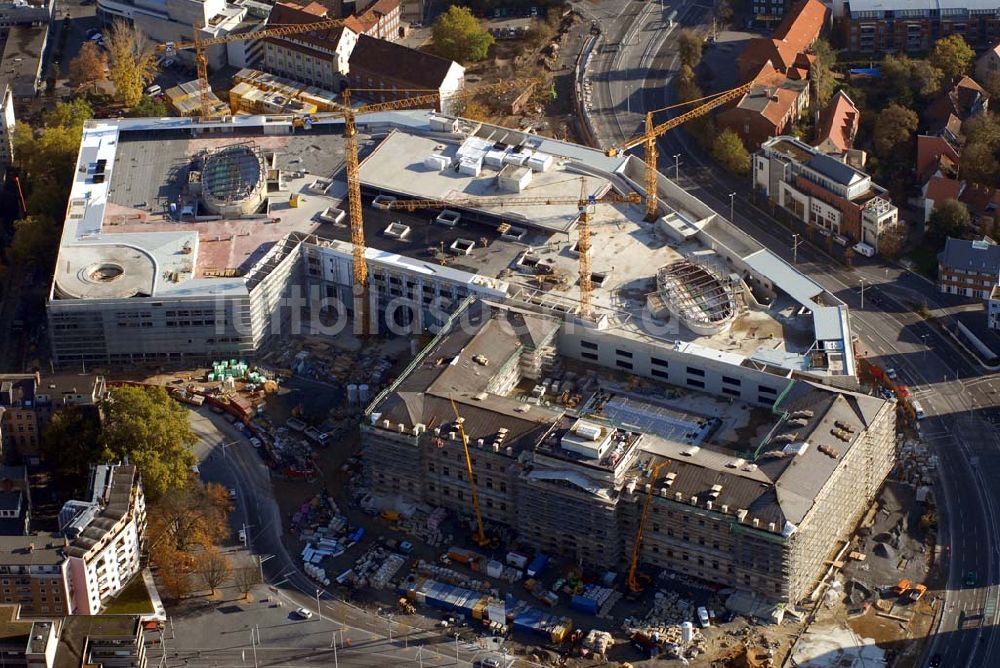 Luftaufnahme Braunschweig - Baustelle der Schloss-Arkaden