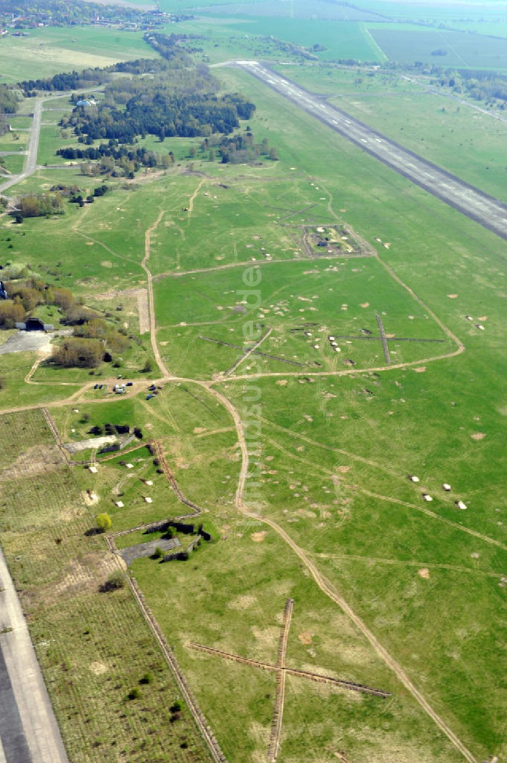 Luftaufnahme Werneuchen - Baustelle Solarpark / Photovoltaikanlage Werneuchen