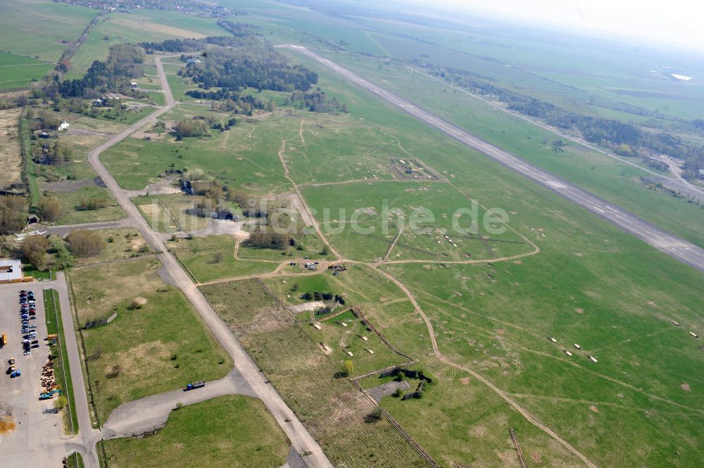 Werneuchen von oben - Baustelle Solarpark / Photovoltaikanlage Werneuchen