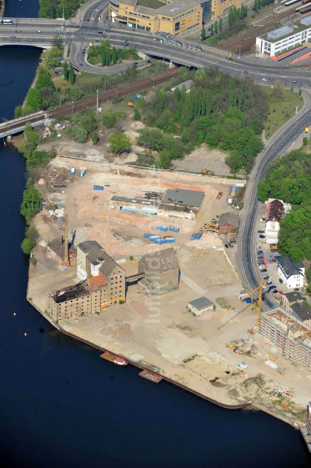 Potsdam aus der Vogelperspektive: Baustelle Speicherstadt Potsdam Templiner Vorstadt